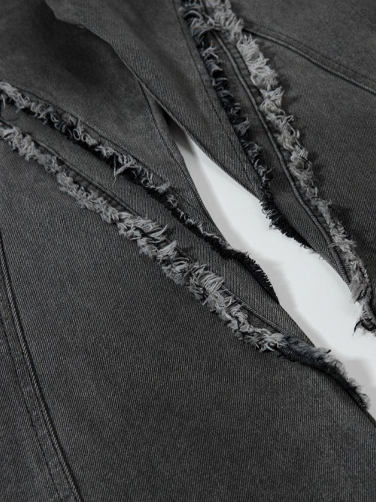Retro Washed Distressed Deconstructed Patchwork Barrel Jeans