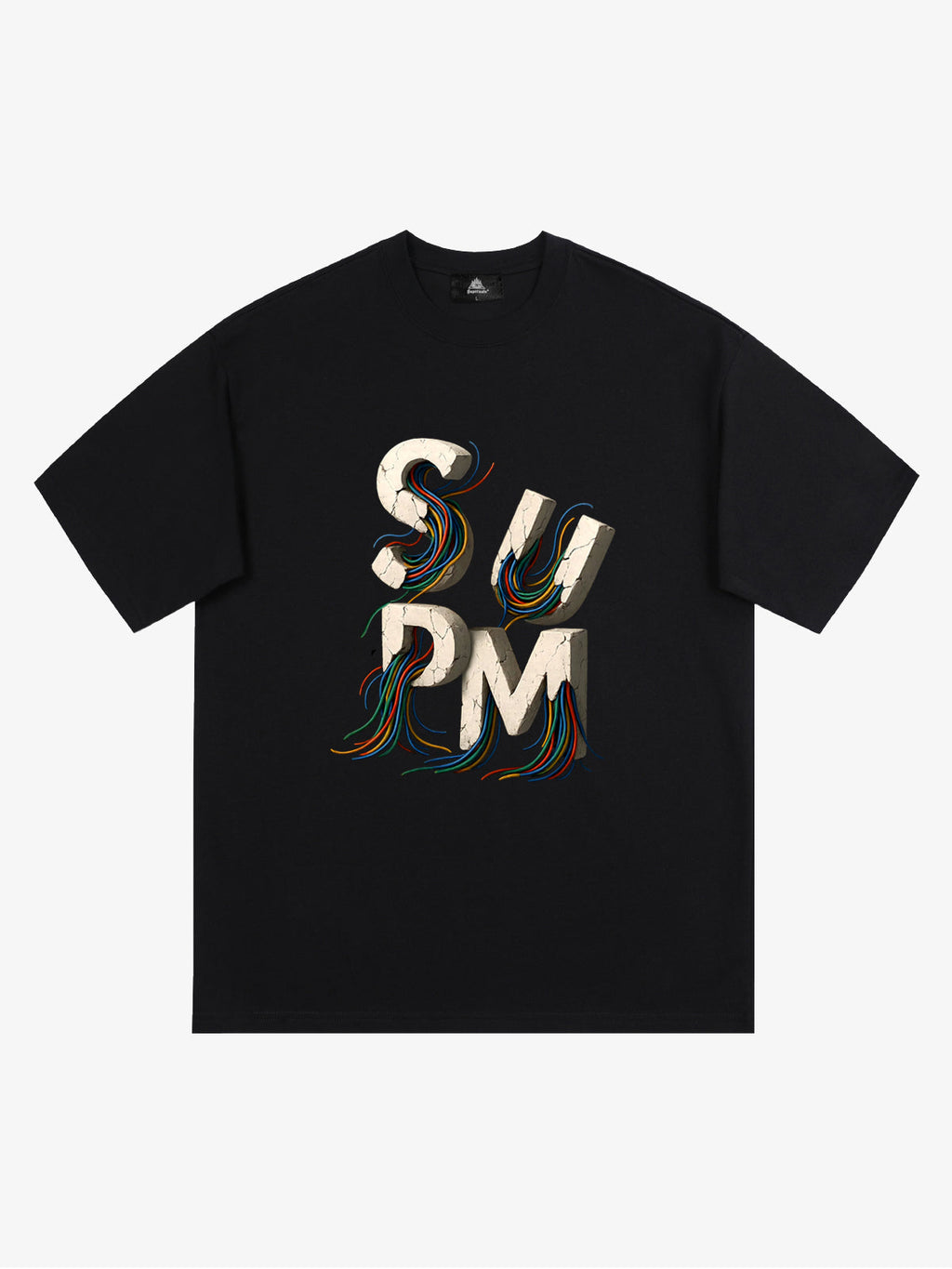 SPMD Letter Cable Graphic T-Shirt