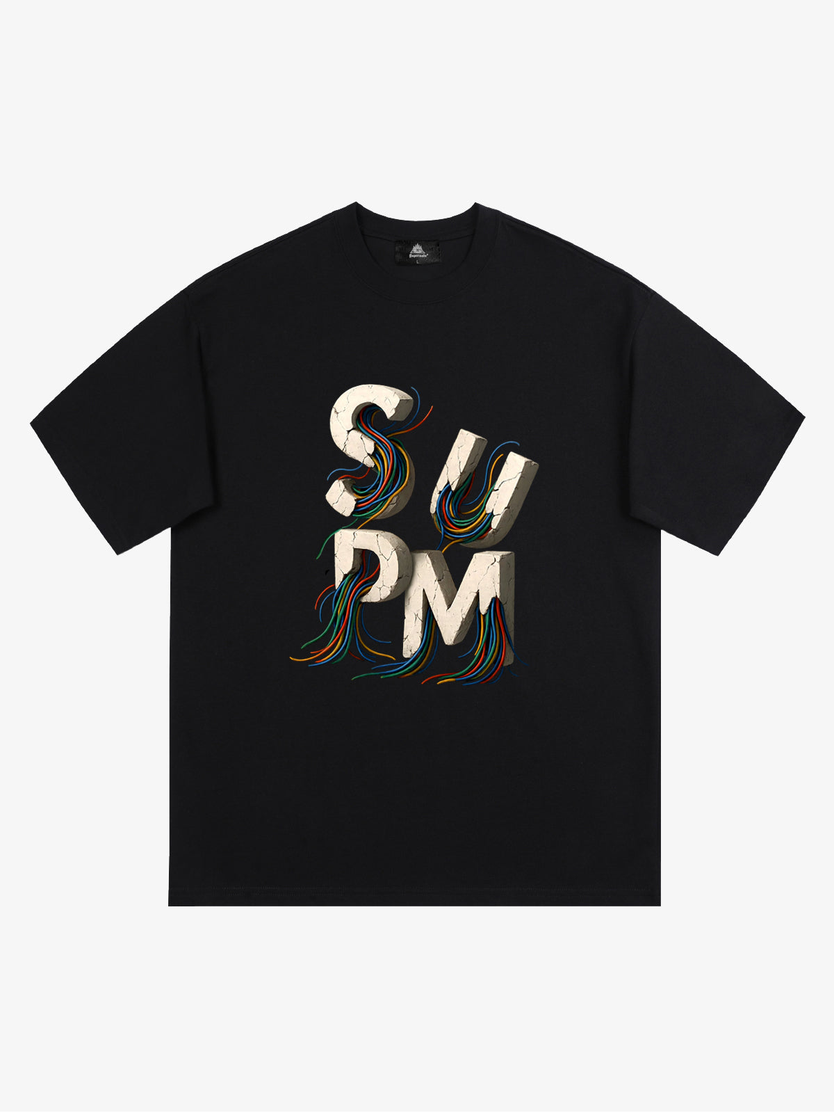 SPMD Letter Cable Graphic T-Shirt