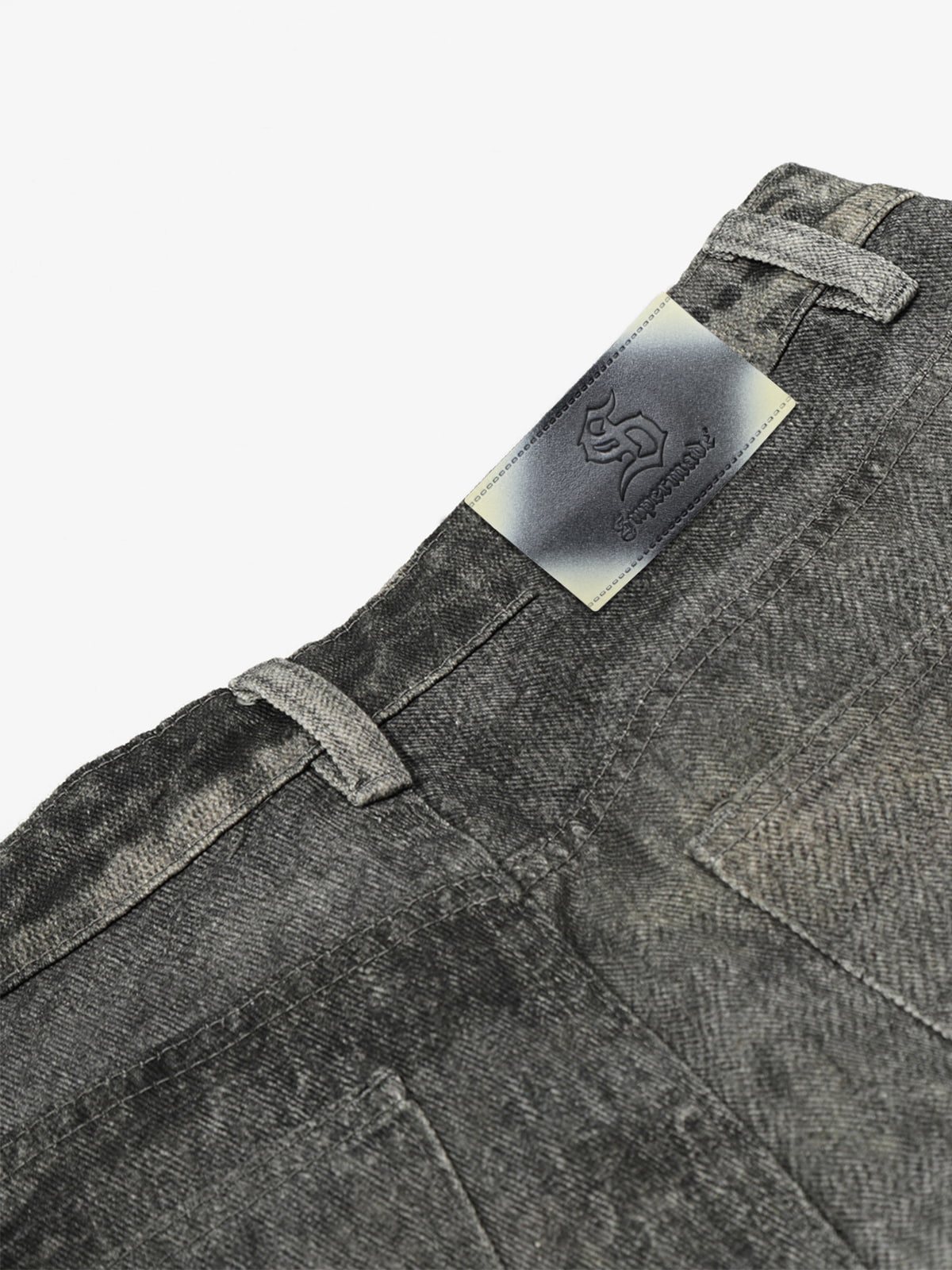 Vintage Heavy Distressed Washed Barrel Jeans
