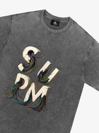 SPMD Letter Cable Graphic T-Shirt