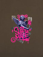 Street Pink Lucky Angel Graphic Design T-Shirt