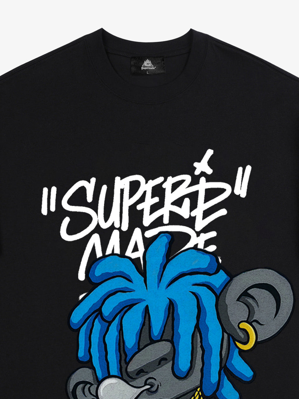 Theprecipice Graffiti Trend Blue Dreadlock Boy T-Shirt