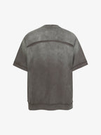 Spray Washed Raw Edge Raglan Knit T-Shirt