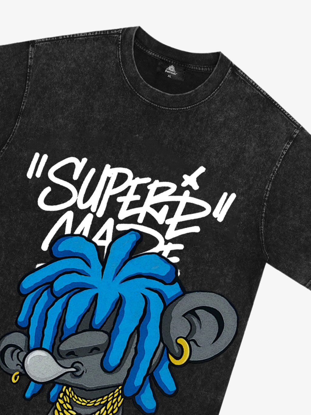 Theprecipice Graffiti Trend Blue Dreadlock Boy T-Shirt
