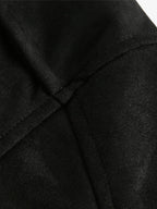 Suede Leopard-Trimmed Paneled Bomber Jacket