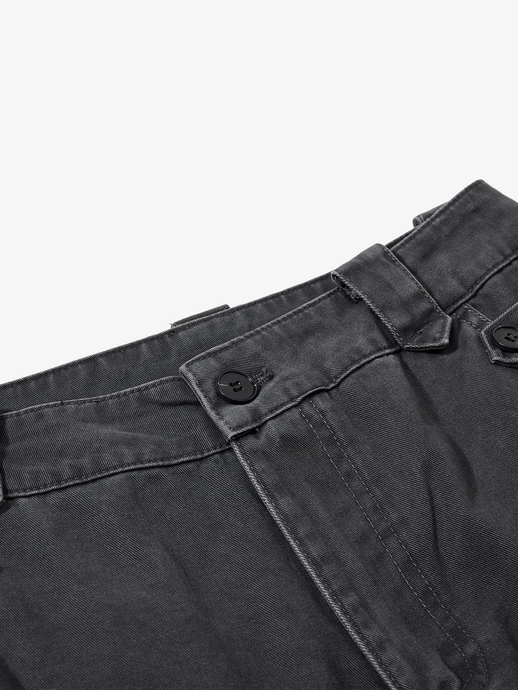 Vintage Washed Multi-Pocket Adjustable Strap Flare Cargo Pants