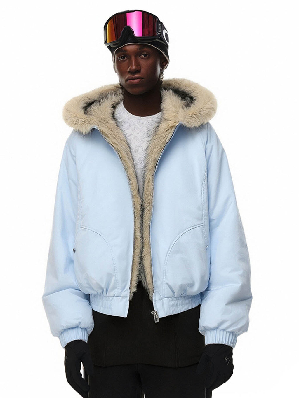 Street Faux Fur Collar Hooded Windproof Padded Jacket