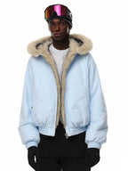 Street Faux Fur Collar Hooded Windproof Padded Jacket