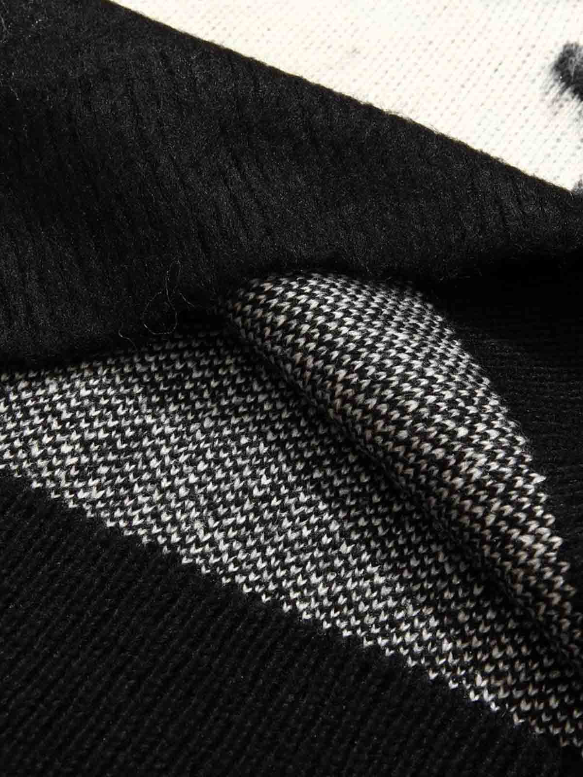 Retro Brushed Abstract Zebra-Style Pattern Sweater
