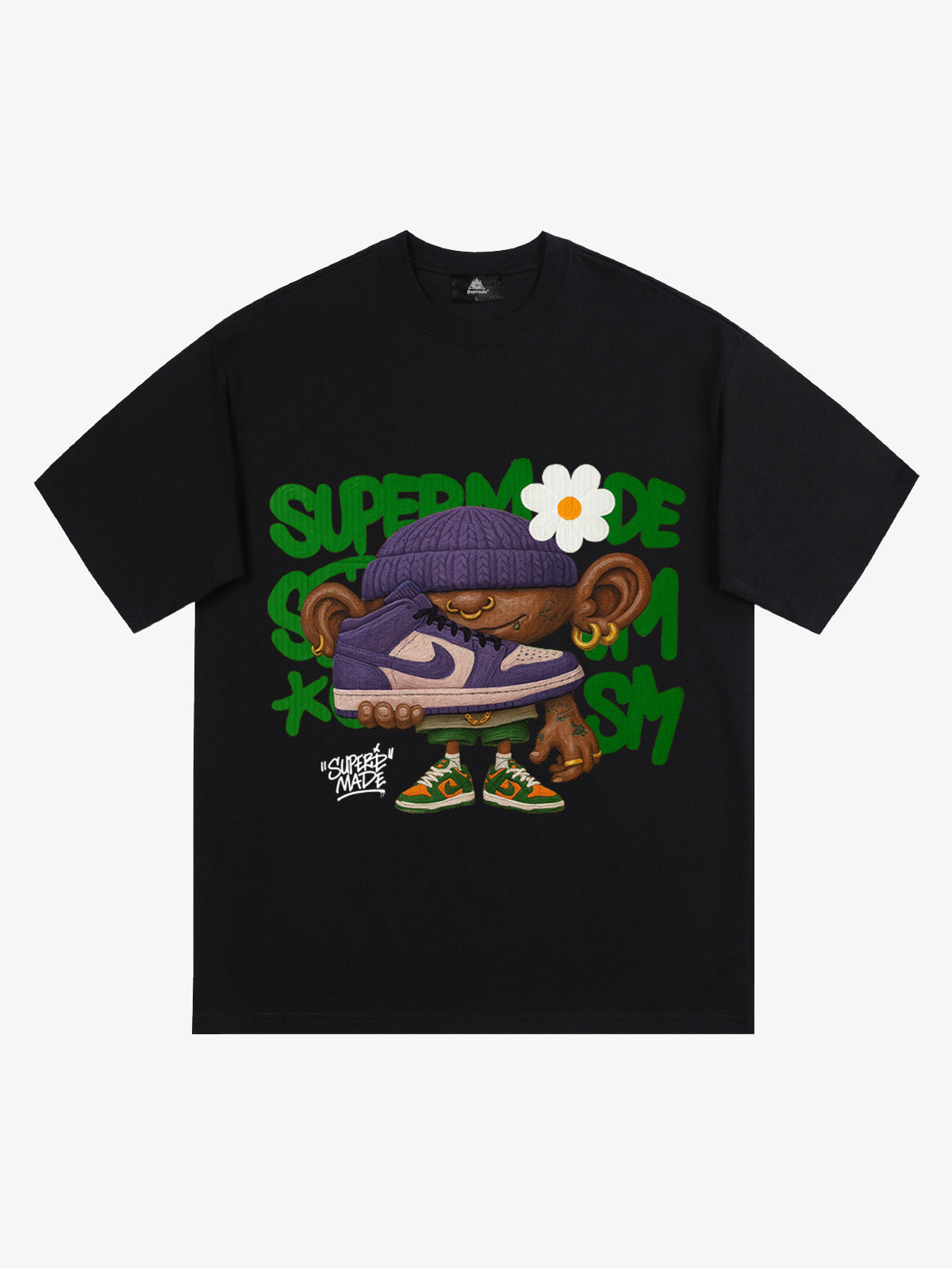 Street Cartoon Sneaker Graffiti Sneaker T-shirt