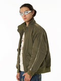 Retro Street Hip-Hop Zipper Design Bomber Jacket
