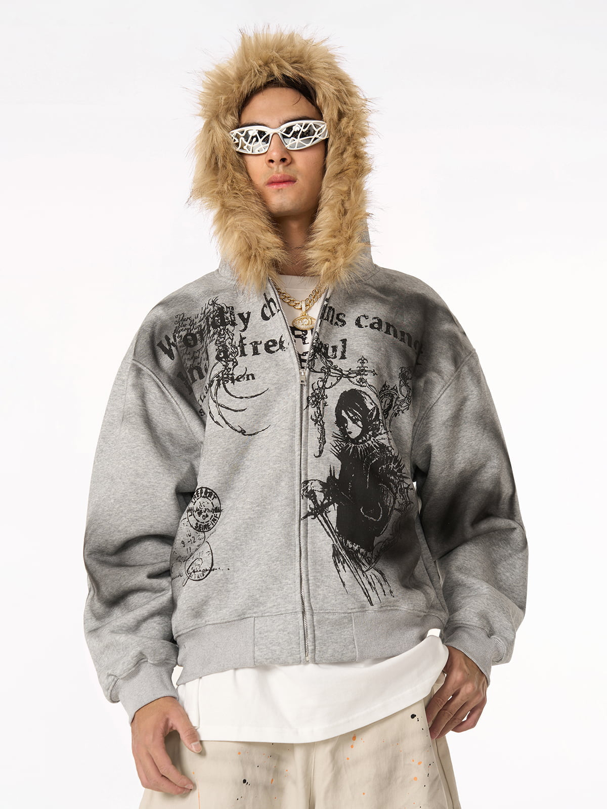 precipice × Mortemartt Graphic Hooded Jacket- 2279