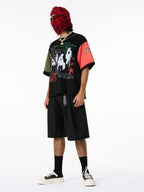 Pleated Design Pendant Decoration Baggy Shorts - 2482