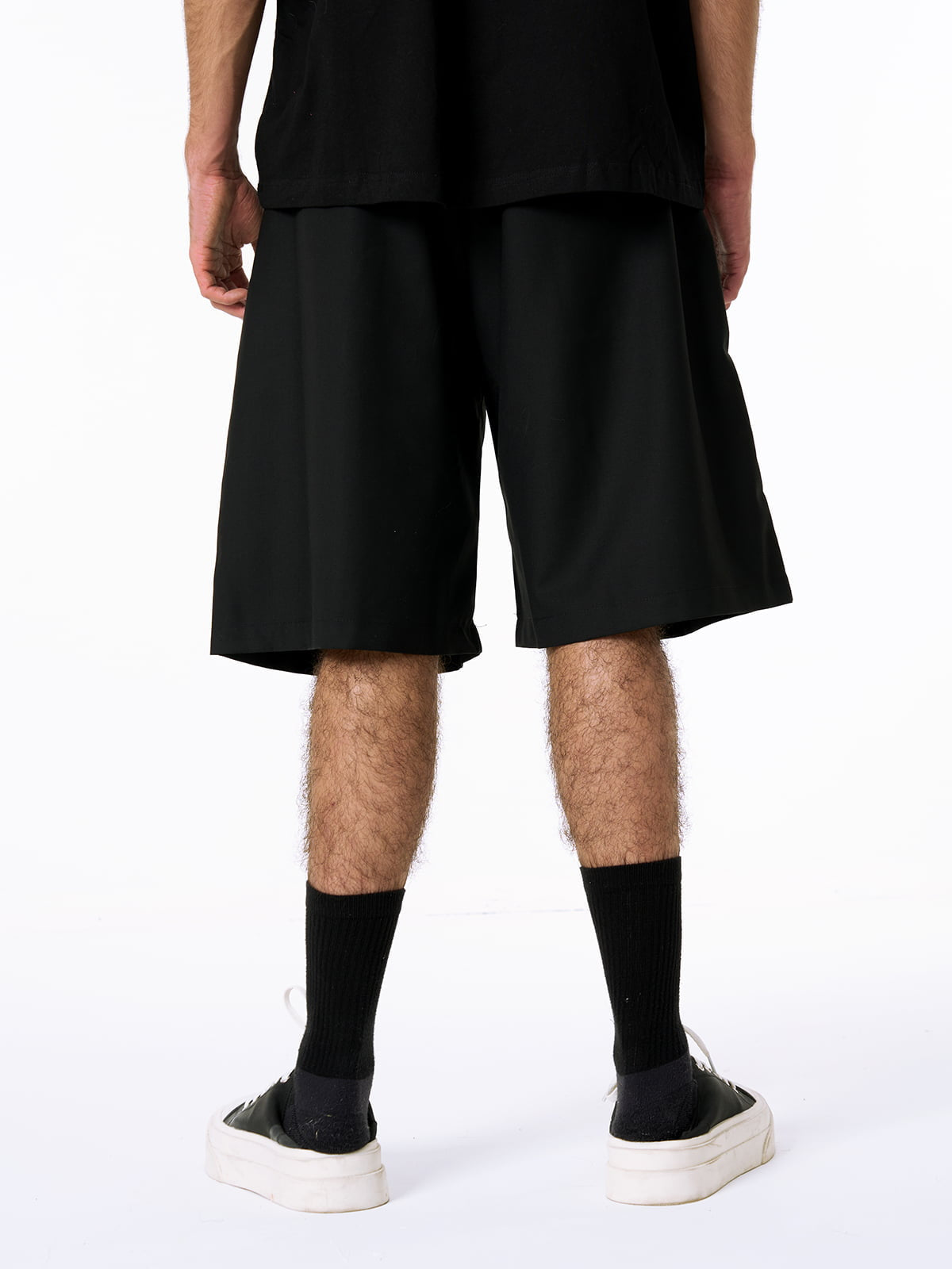 Pleated Design Pendant Decoration Baggy Shorts - 2482