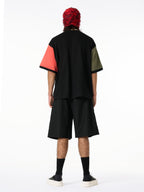 Pleated Design Pendant Decoration Baggy Shorts - 2482