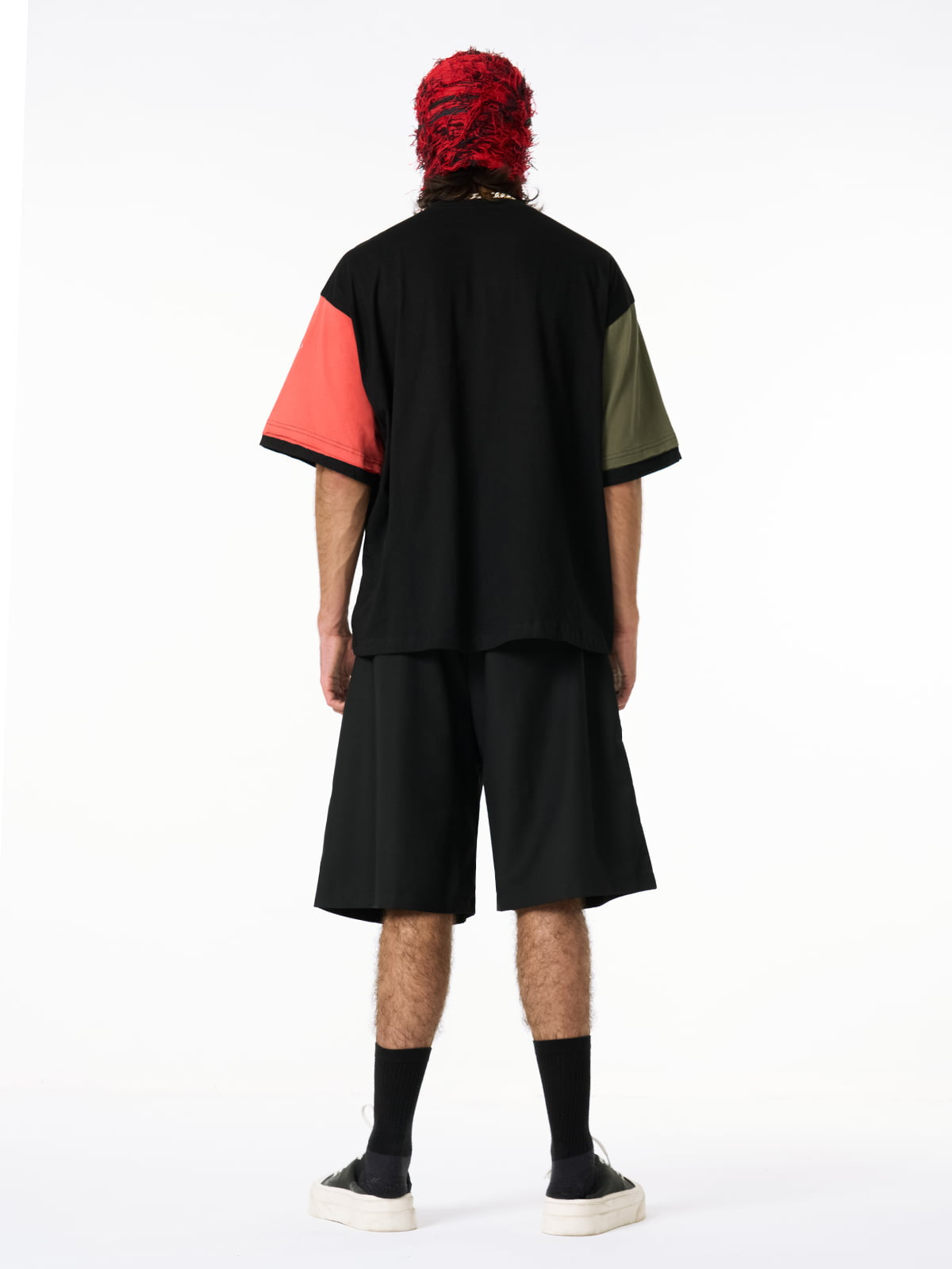 Pleated Design Pendant Decoration Baggy Shorts - 2482