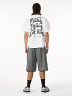 Pleated Design Pendant Decoration Baggy Shorts - 2482