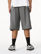 Pleated Design Pendant Decoration Baggy Shorts - 2482