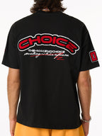 Retro Motorcycle Style Heavy Patch Embroidered T-shirt