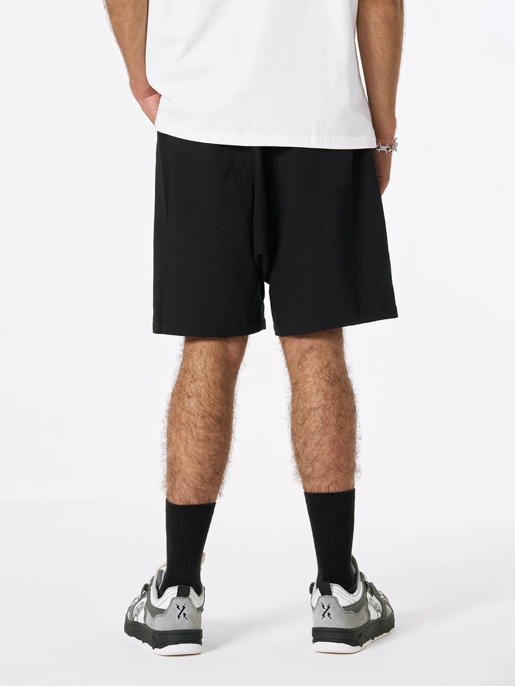 Retro Functional Zipper Slit Jort