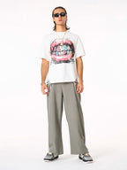 Elastic Waistband Barrel Pants - 2425