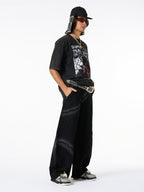 Theprecipice Gangsta Rapper Oversize Graphic T-shirt  - 1990