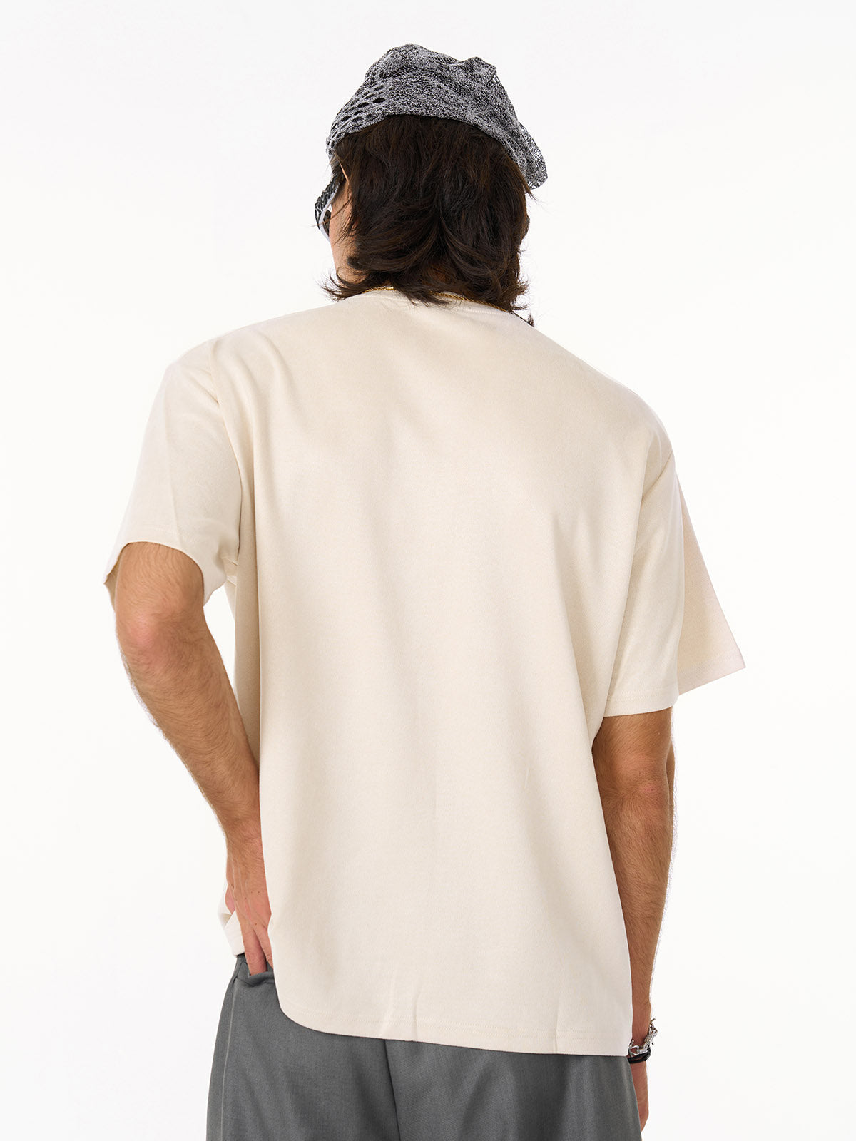 Functional Deconstructed Split Short-Sleeved T-Shirt - 2437