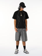 Functional Deconstructed Split Short-Sleeved T-Shirt - 2437