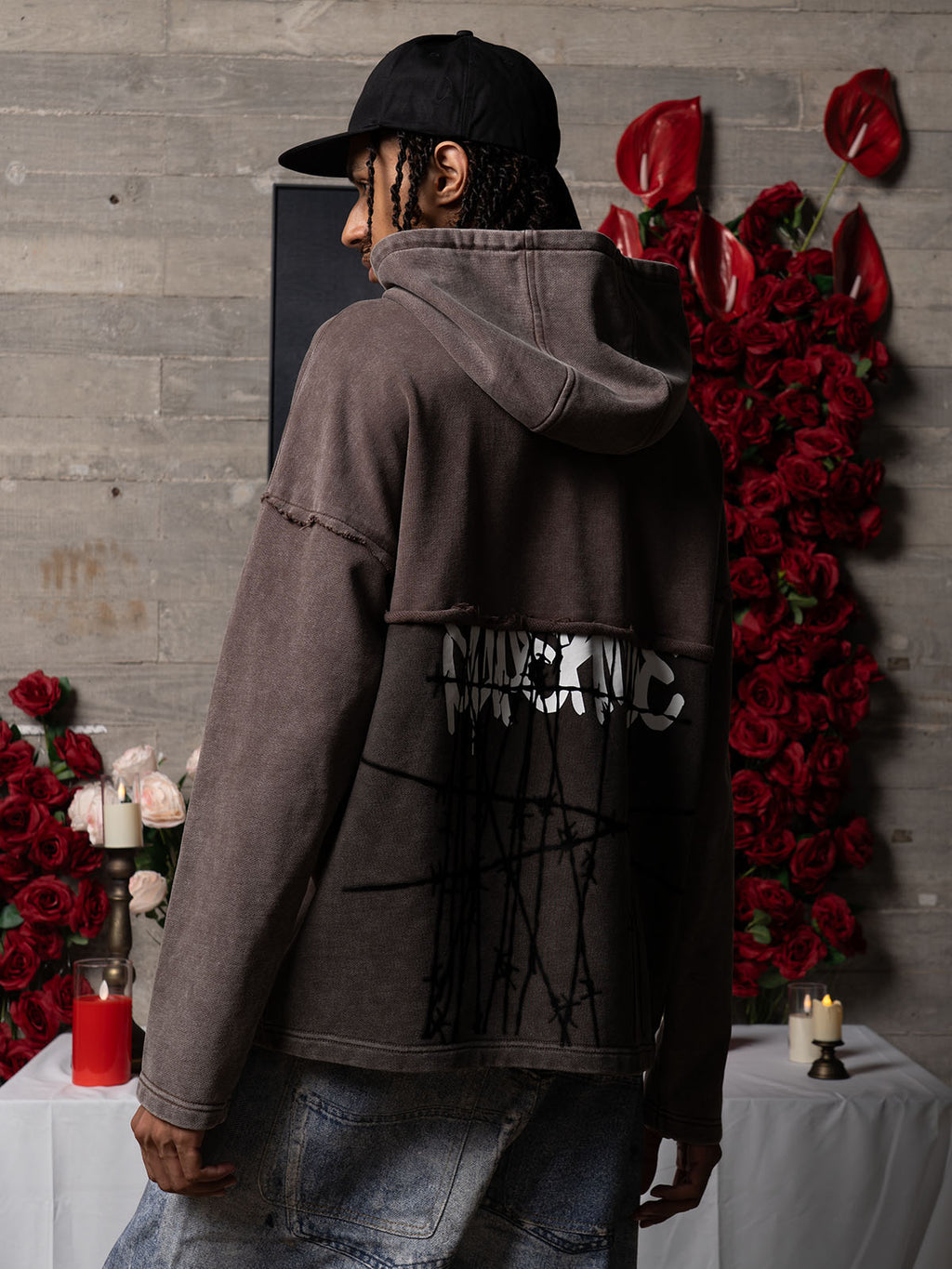 Distressed Thorn Destruction Painting Hoodie
