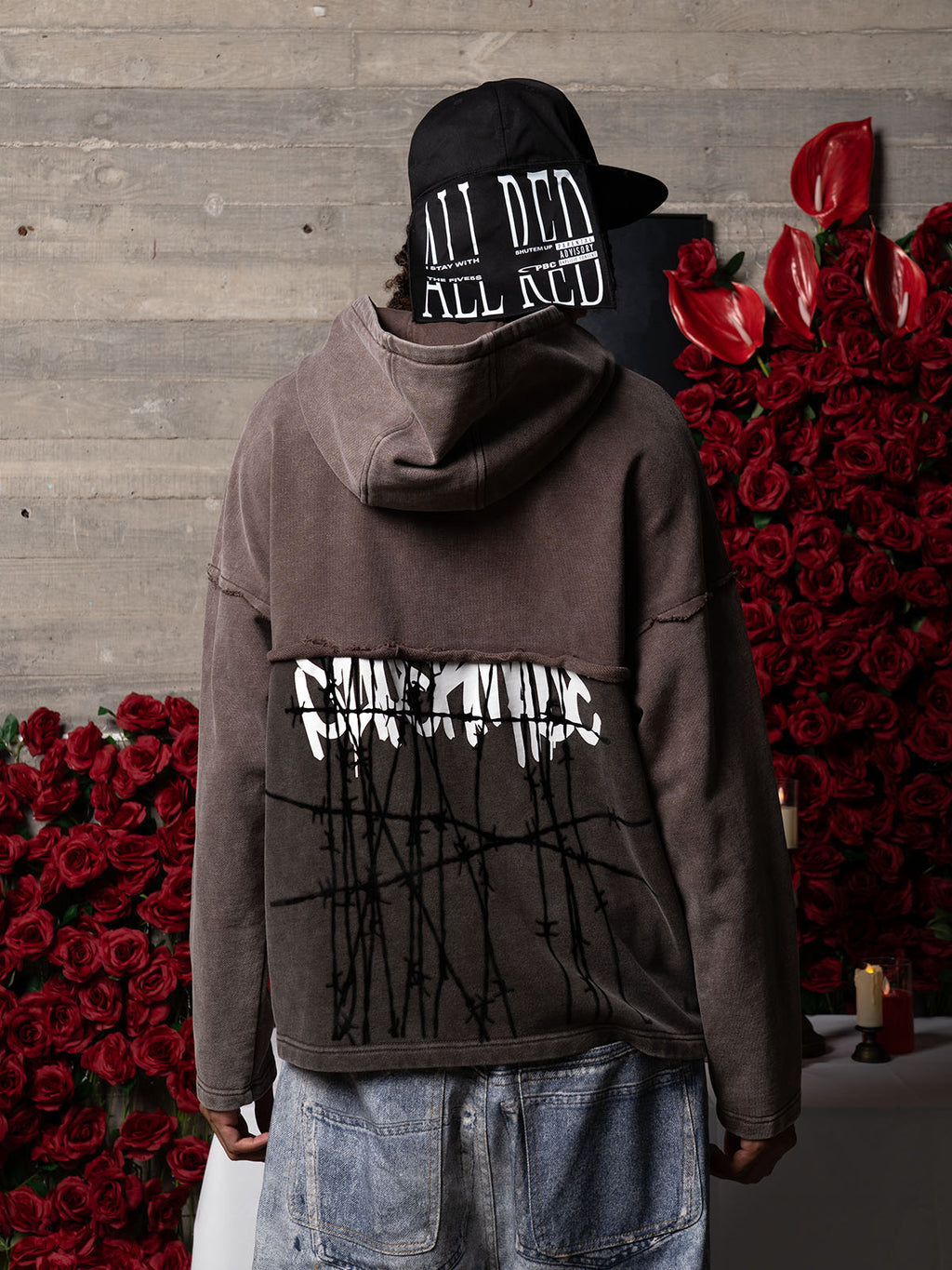 Distressed Thorn Destruction Painting Hoodie