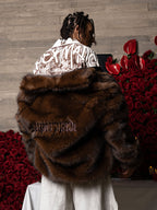 Retro Statement Snow Leopard Fleece Jacket