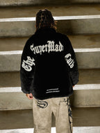 Theprecipice Street Letter Embroidered Fleece Jacket - 1838