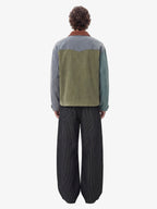 Vintage Pinstripe Pleated Wide-Leg Barrel Pants