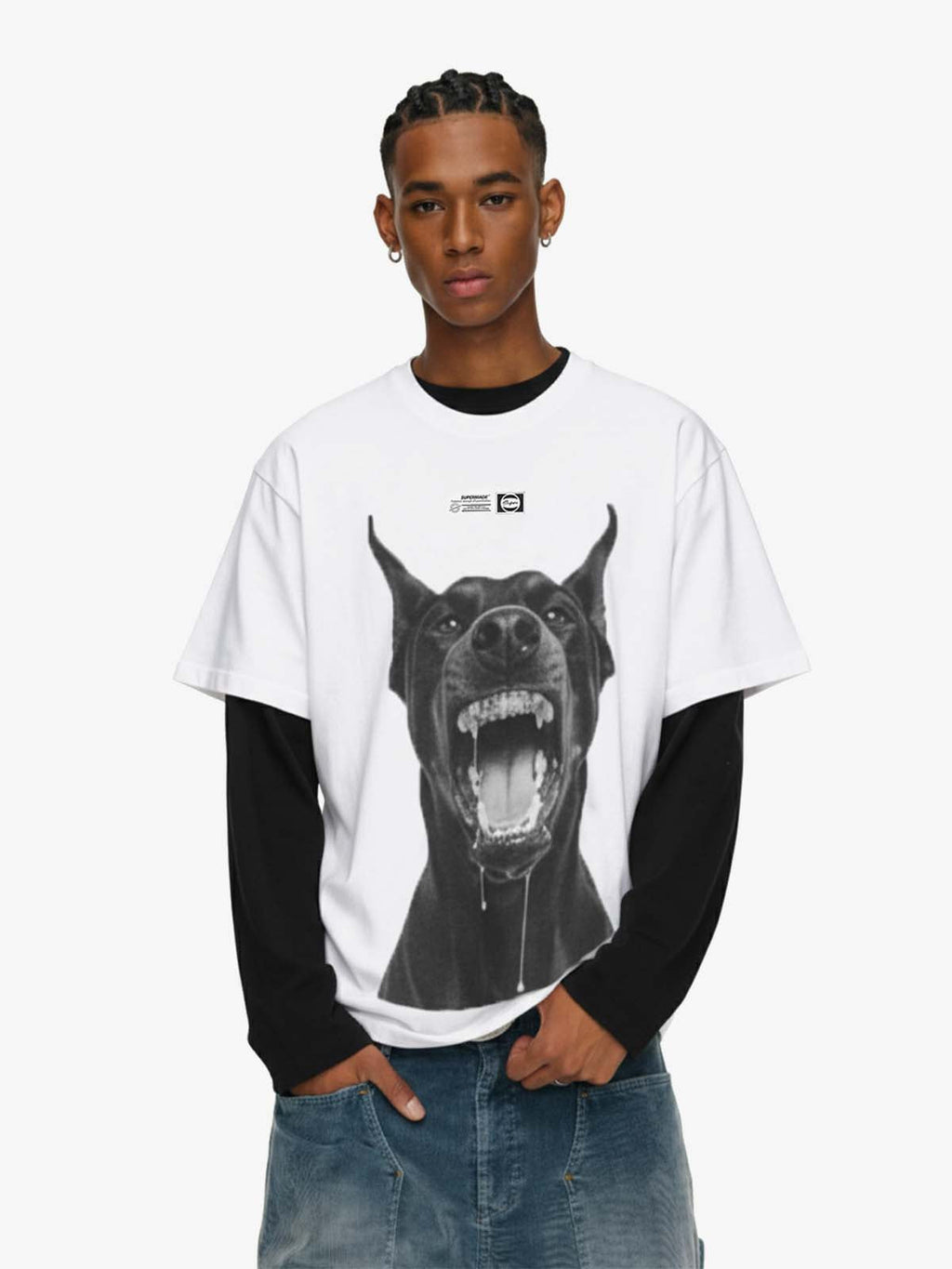 Snarling Doberman Graphic T-Shirt