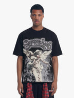Retro Cupid Rhinestone Graphic T-Shirt