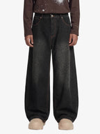 Denim Street Leopard Print Barrel Jeans - 2458