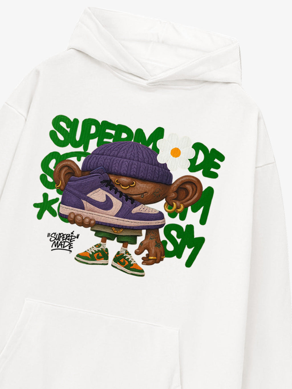 Street Cartoon Trend Sneakers Boy Hoodie