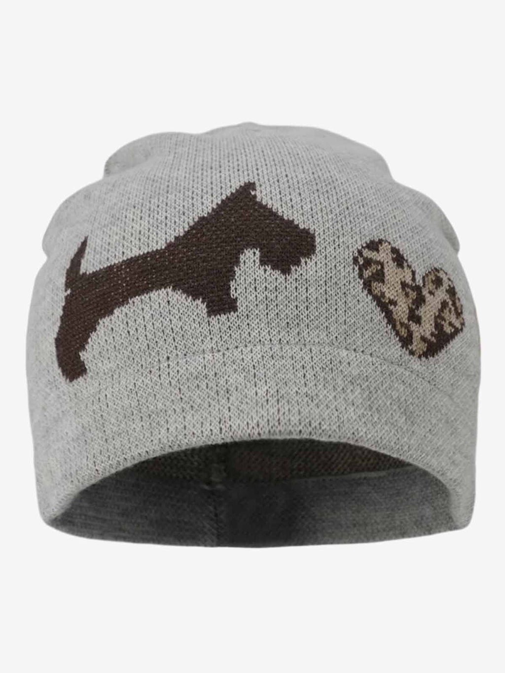 Leopard Heart & Dachshund Knit Beanie Hat