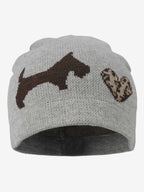 Leopard Heart & Dachshund Knit Beanie Hat