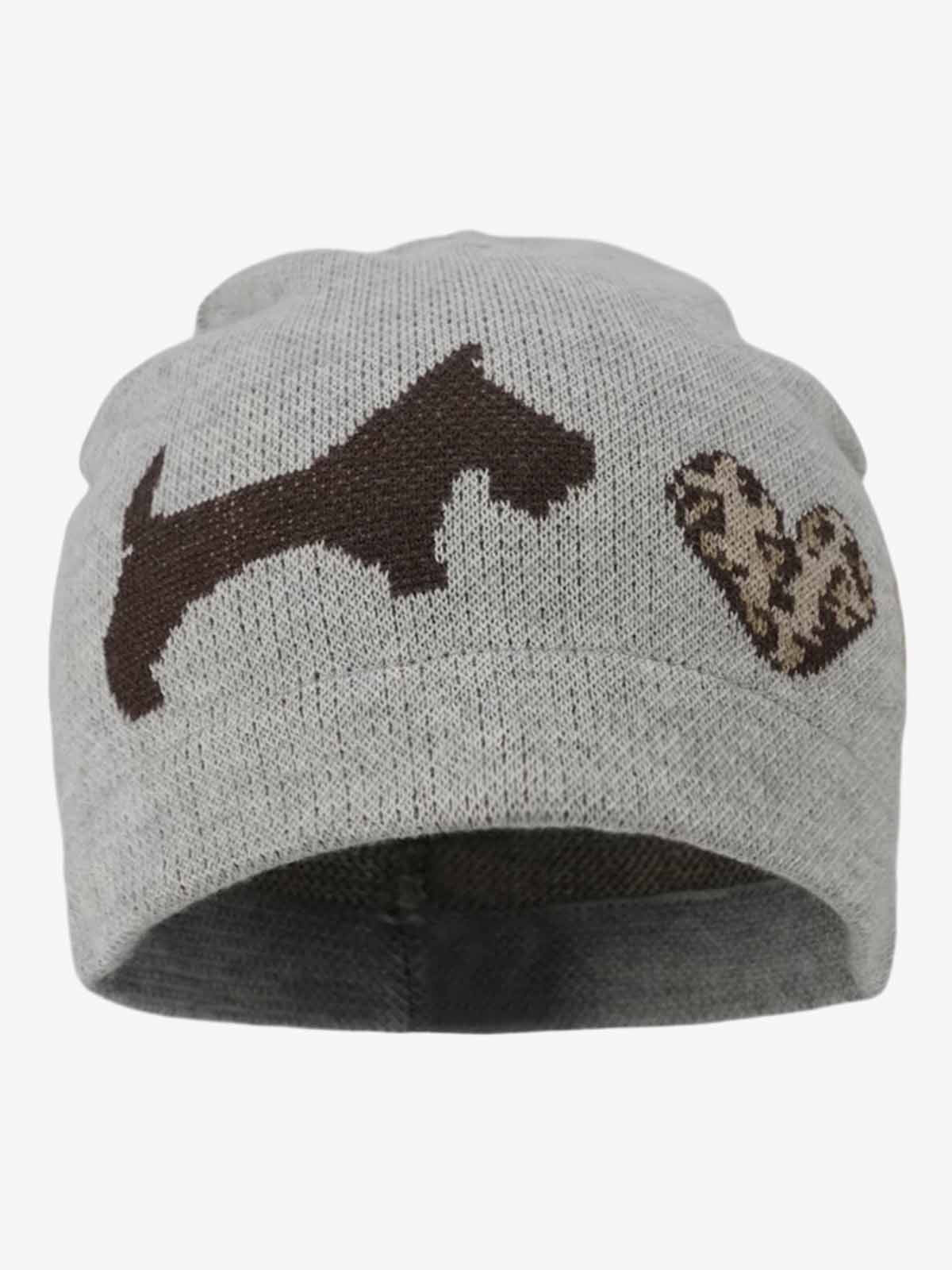 Leopard Heart & Dachshund Knit Beanie Hat