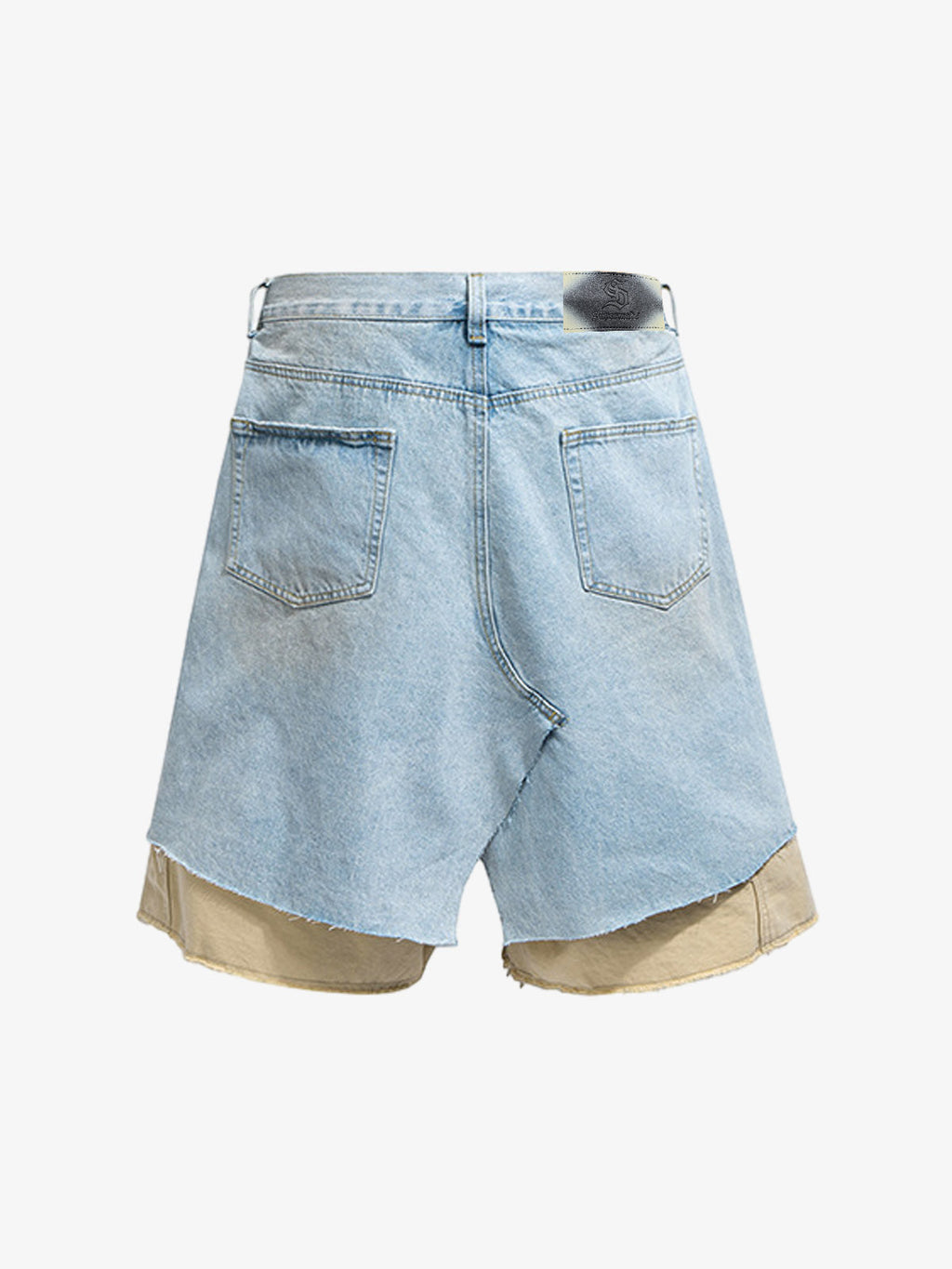 Layered Distressed Denim Jorts