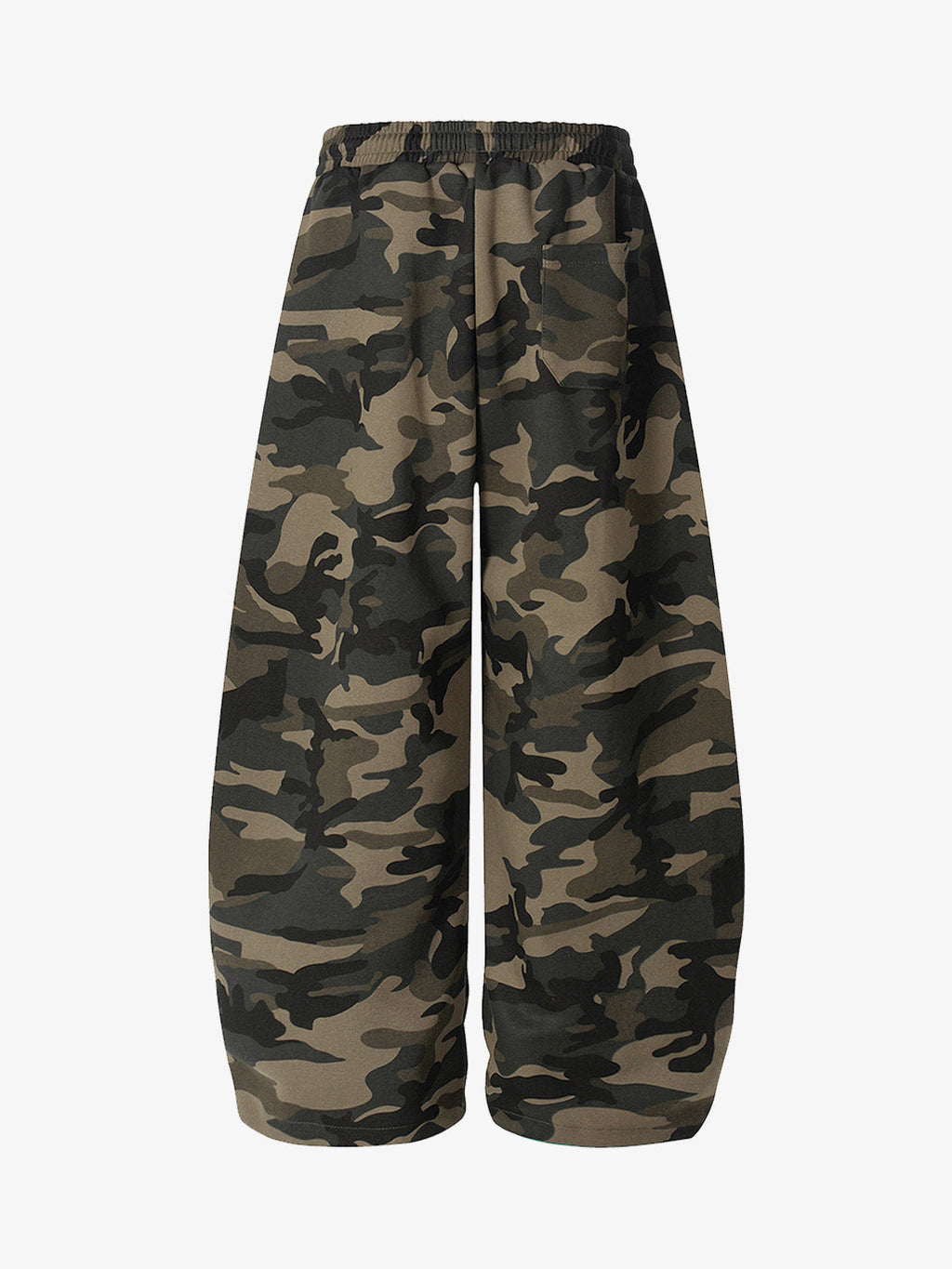 Retro Patchwork Embroidered Camouflage Barrel Pants - 2520