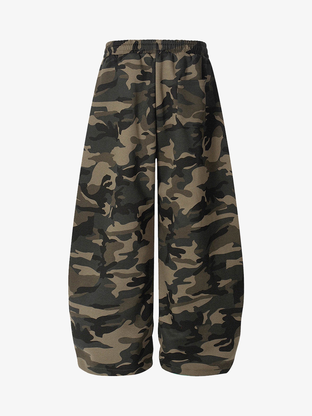 Retro Patchwork Embroidered Camouflage Barrel Pants - 2520