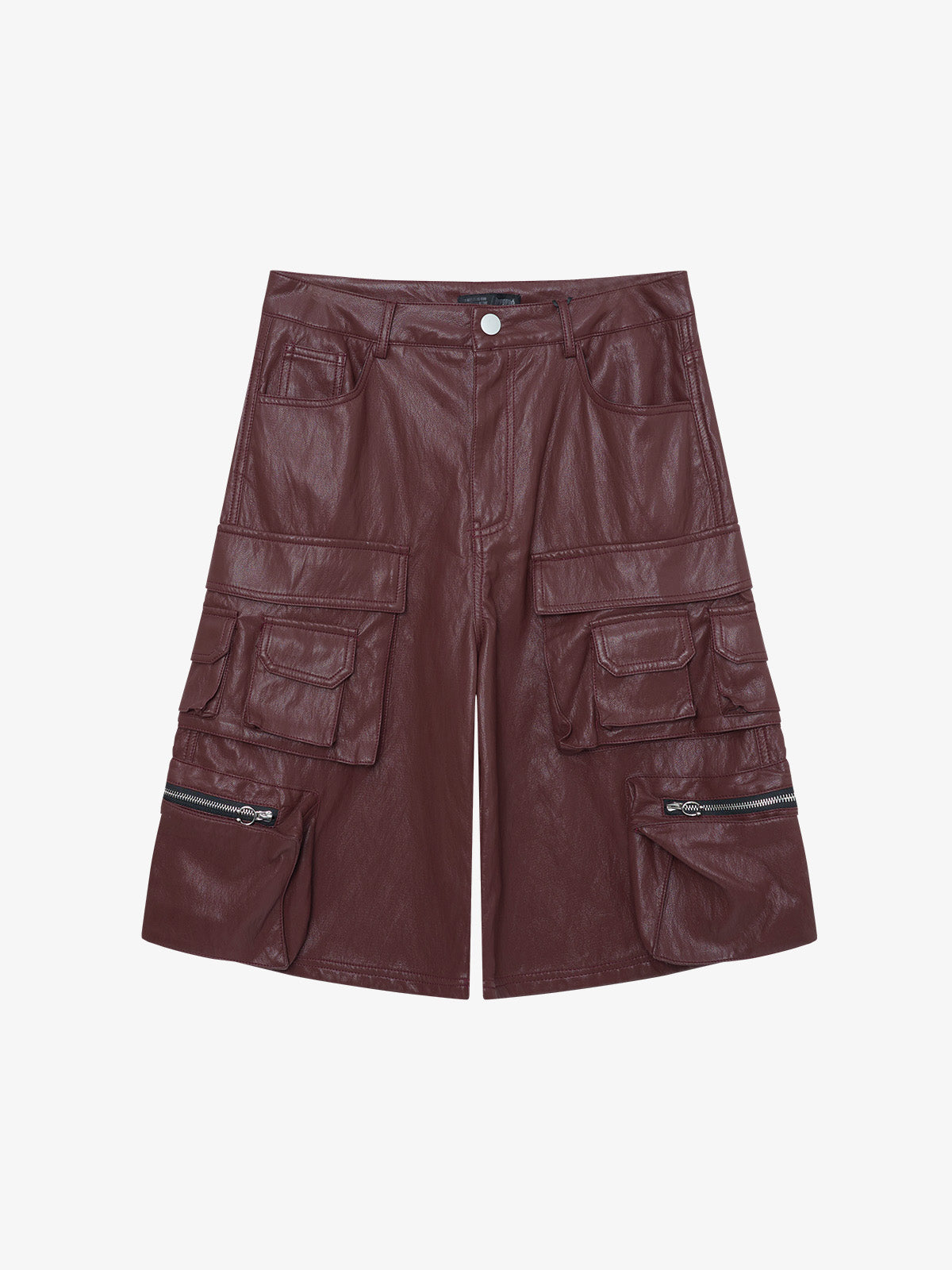 Faux Leather Cargo Jorts