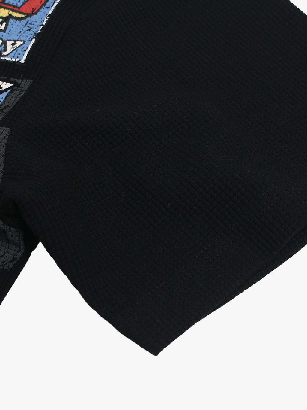 Waffle Knit Racing Checkered Flag Graphic T-Shirt