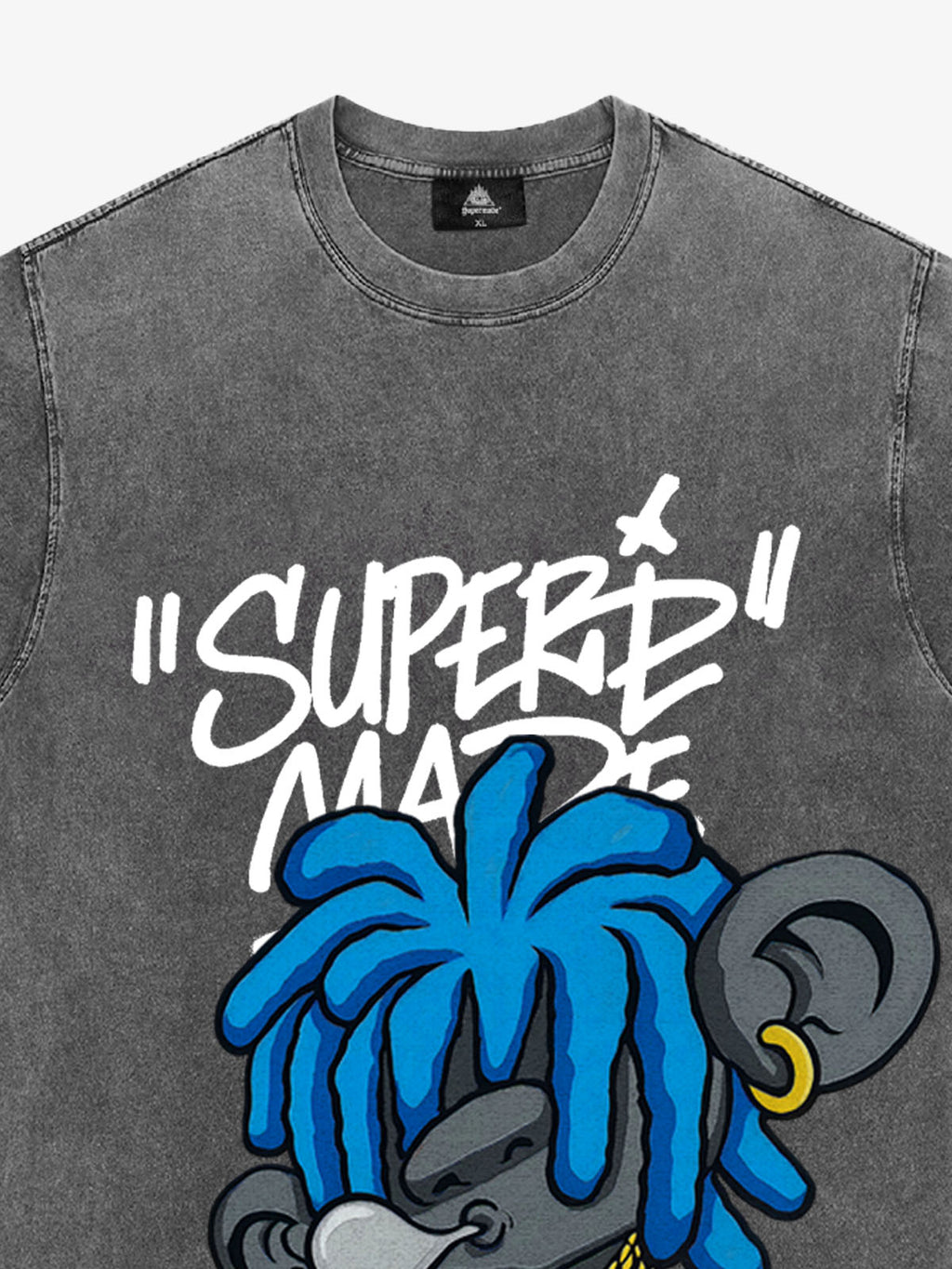 Theprecipice Graffiti Trend Blue Dreadlock Boy T-Shirt