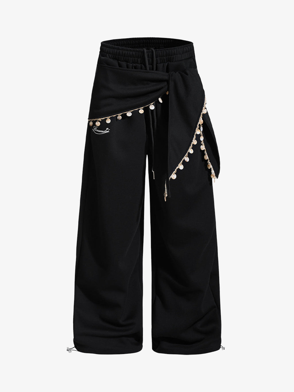 Street Detachable Flap Lace-up Jogger Pants