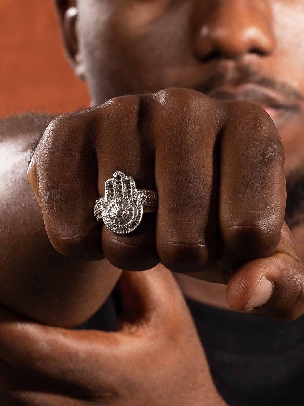 Zircon Palm Statement Ring