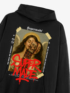 Skull And Face Two Soul Pattern Hoodie